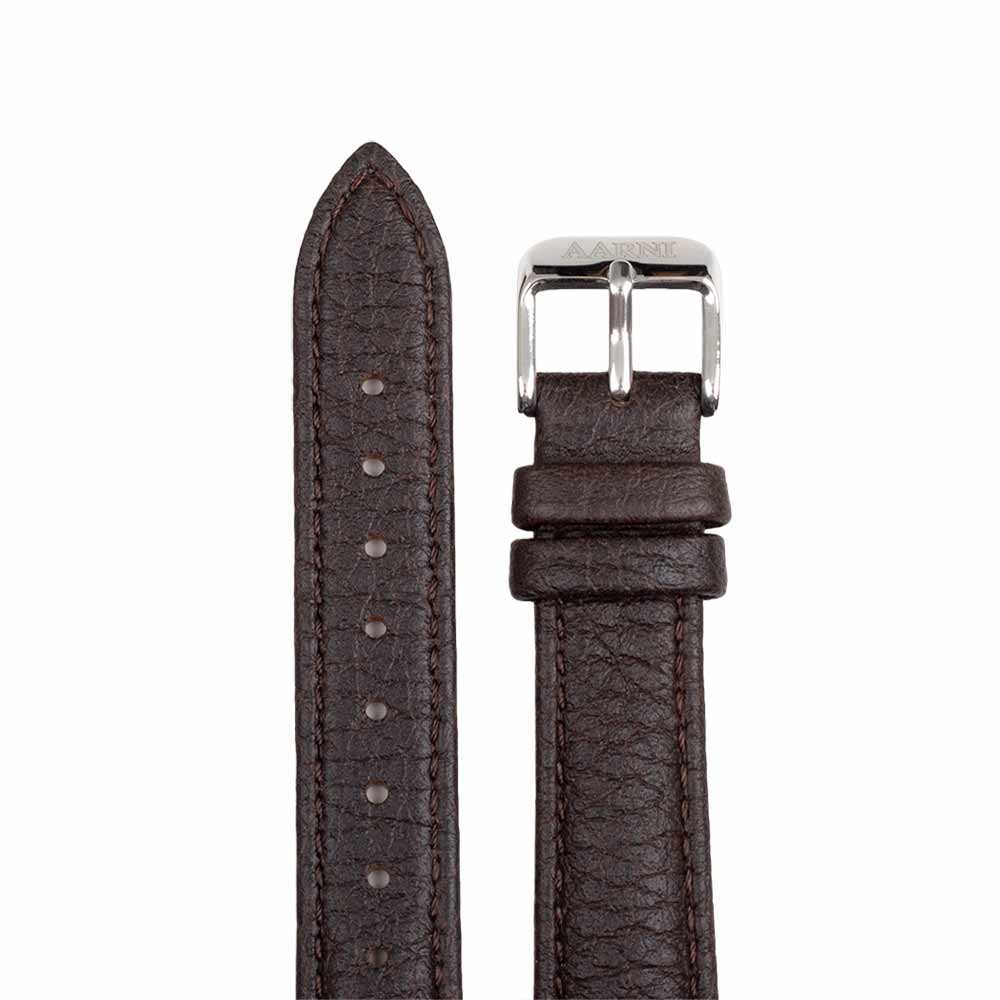 Elk Leather Watch Band 16mm (Dark Brown) Watch bands Aarni Gold