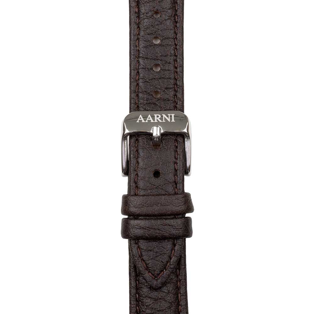 Elk Leather Watch Band 16mm (Dark Brown) Watch bands Aarni