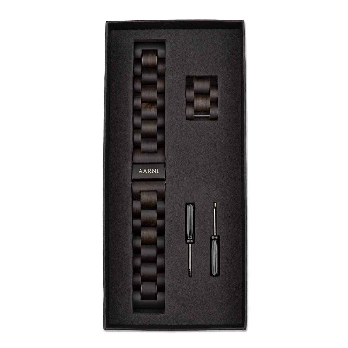 Ebony Wood Watch Band 20mm