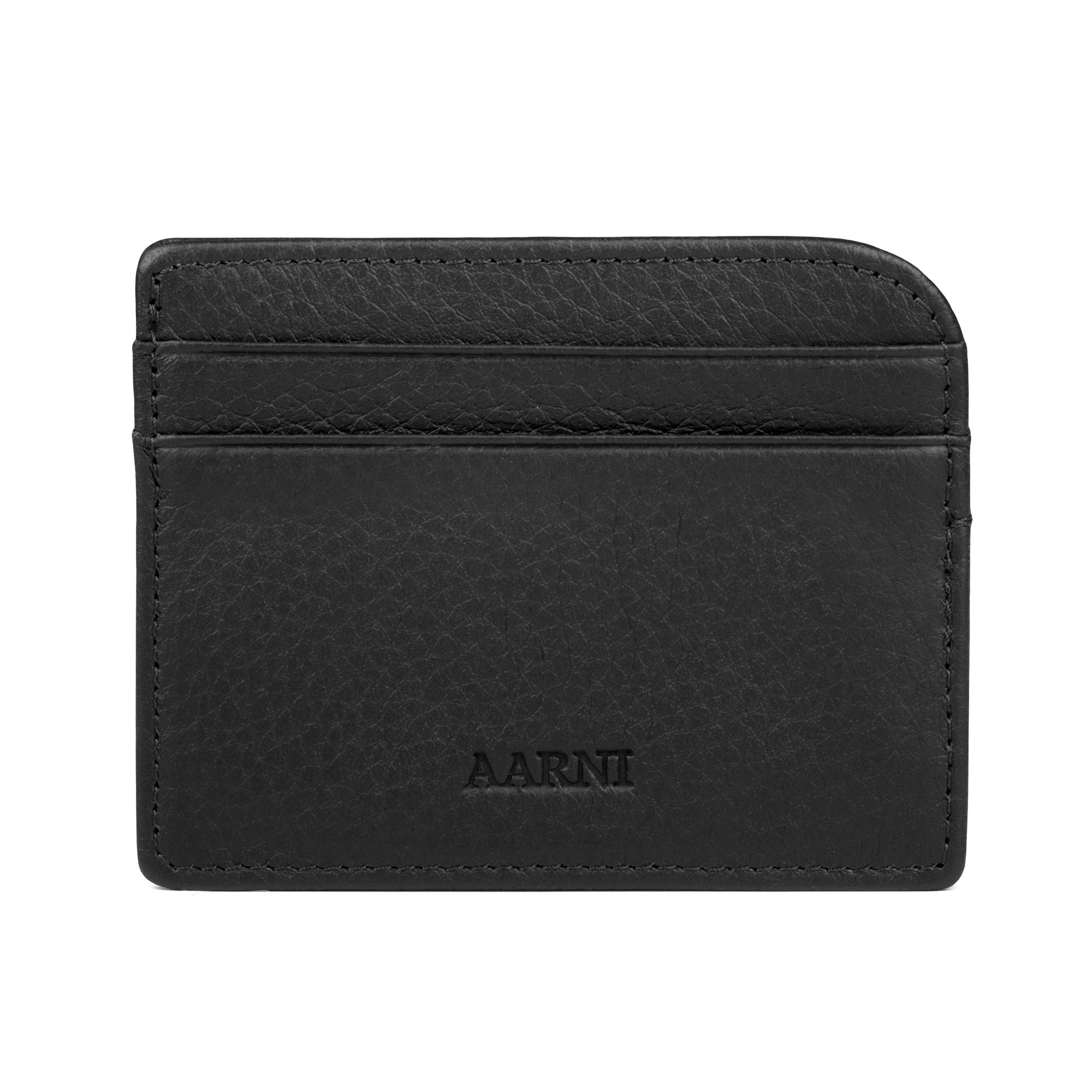 Elk Leather Card Holder (Black) - AARNI