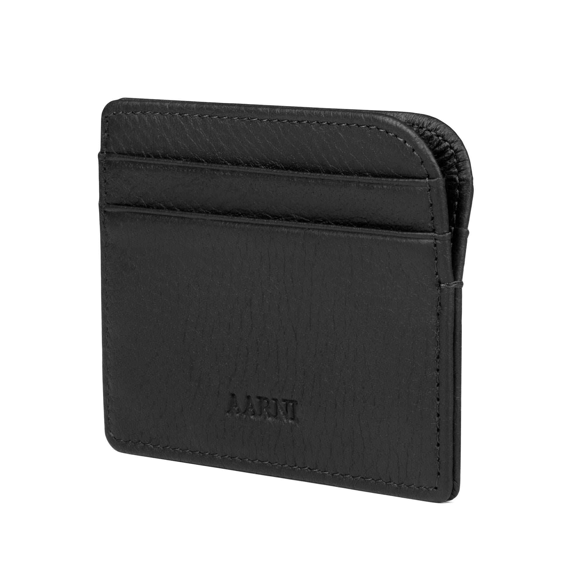 Elk Leather Card Holder (Black)