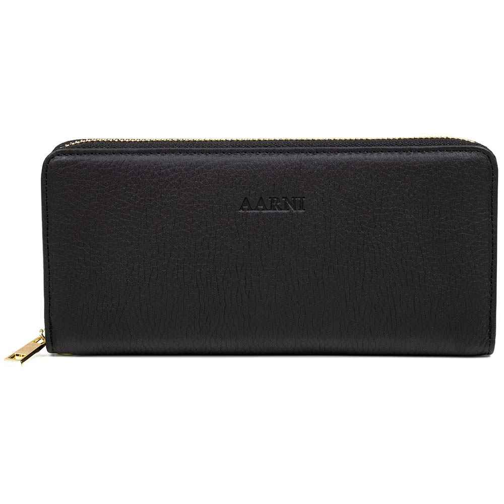 Elk Leather Clutch Wallet (Black)