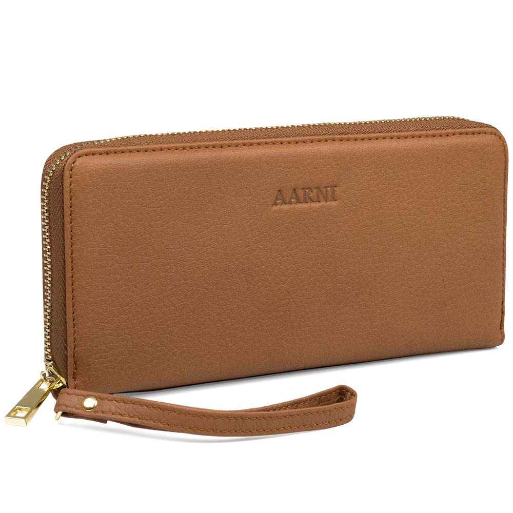 Elk Leather Clutch Wallet (Cognac)