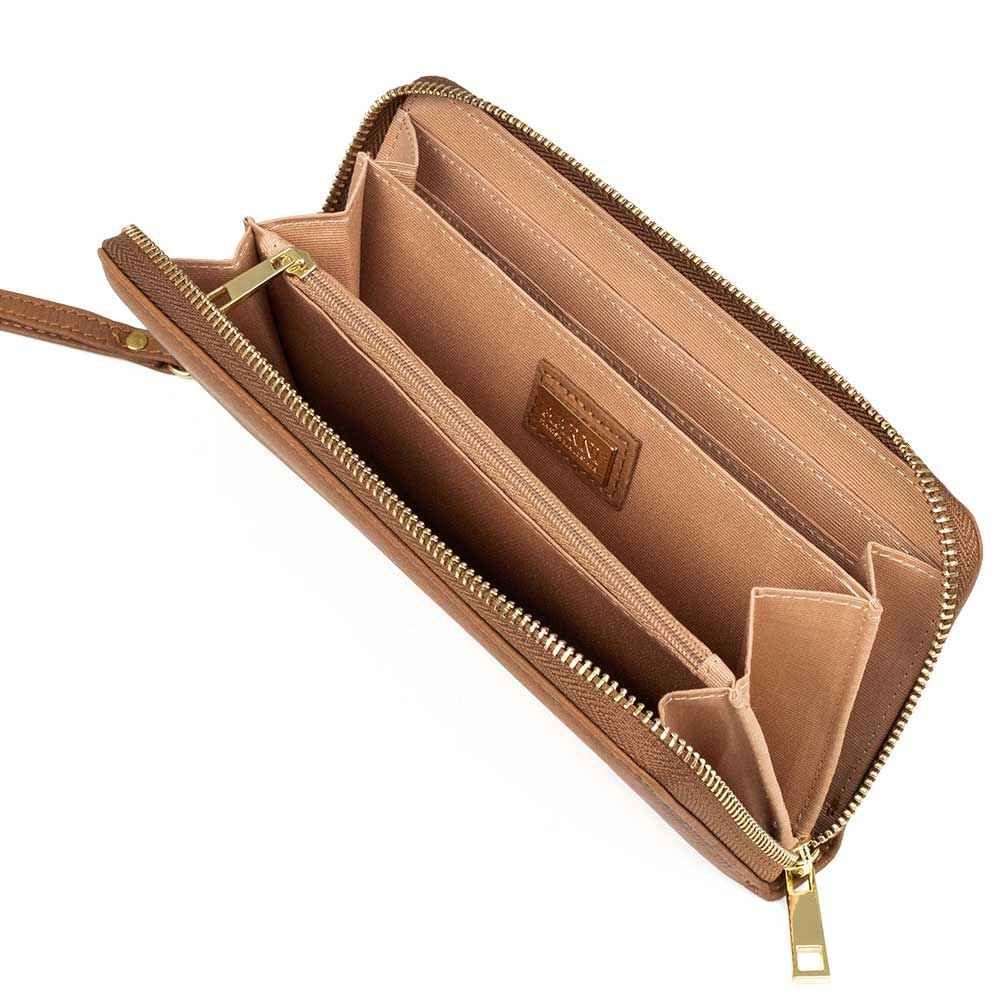 Elk Leather Clutch Wallet (Cognac)