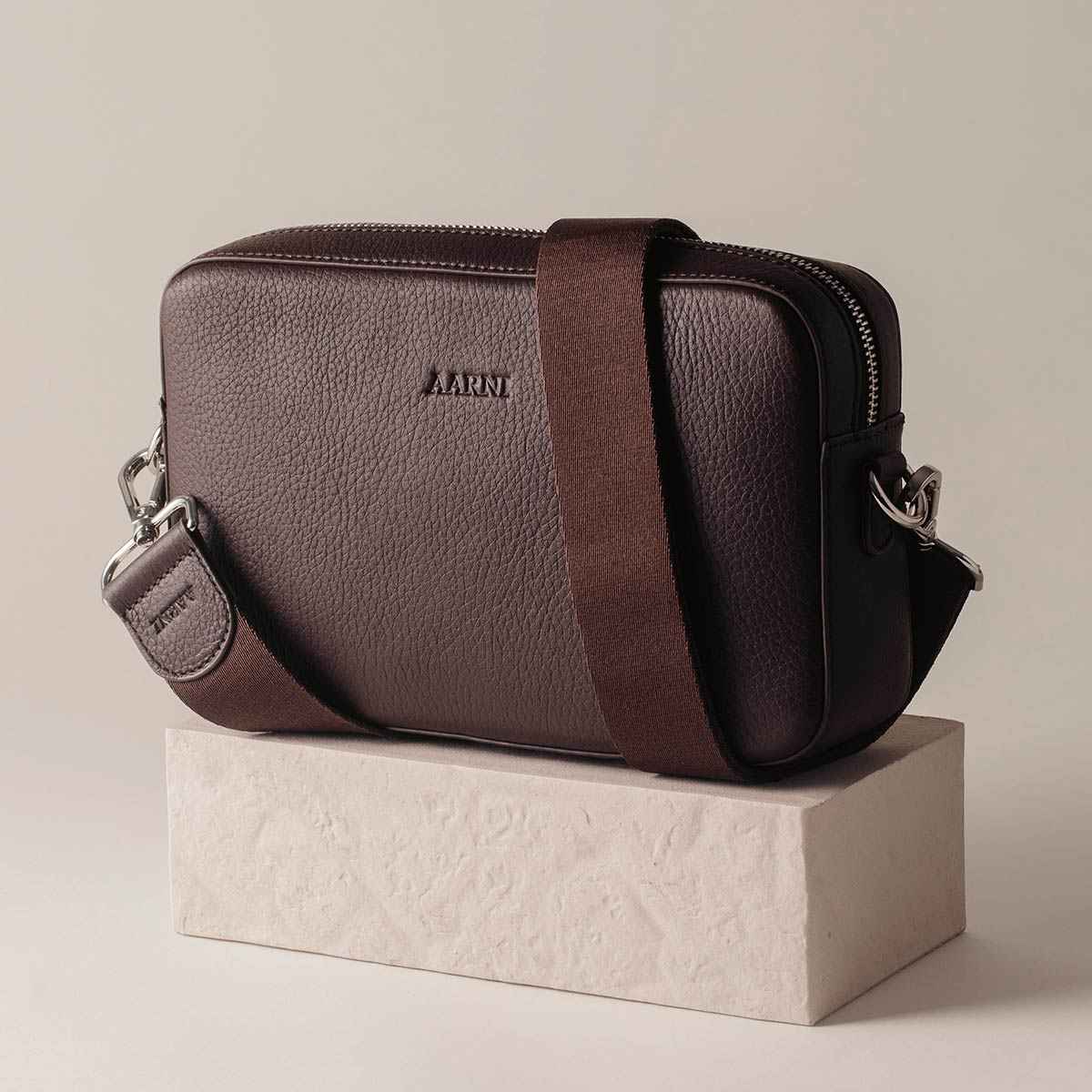 Large Crossbody Bag (Dark Brown)