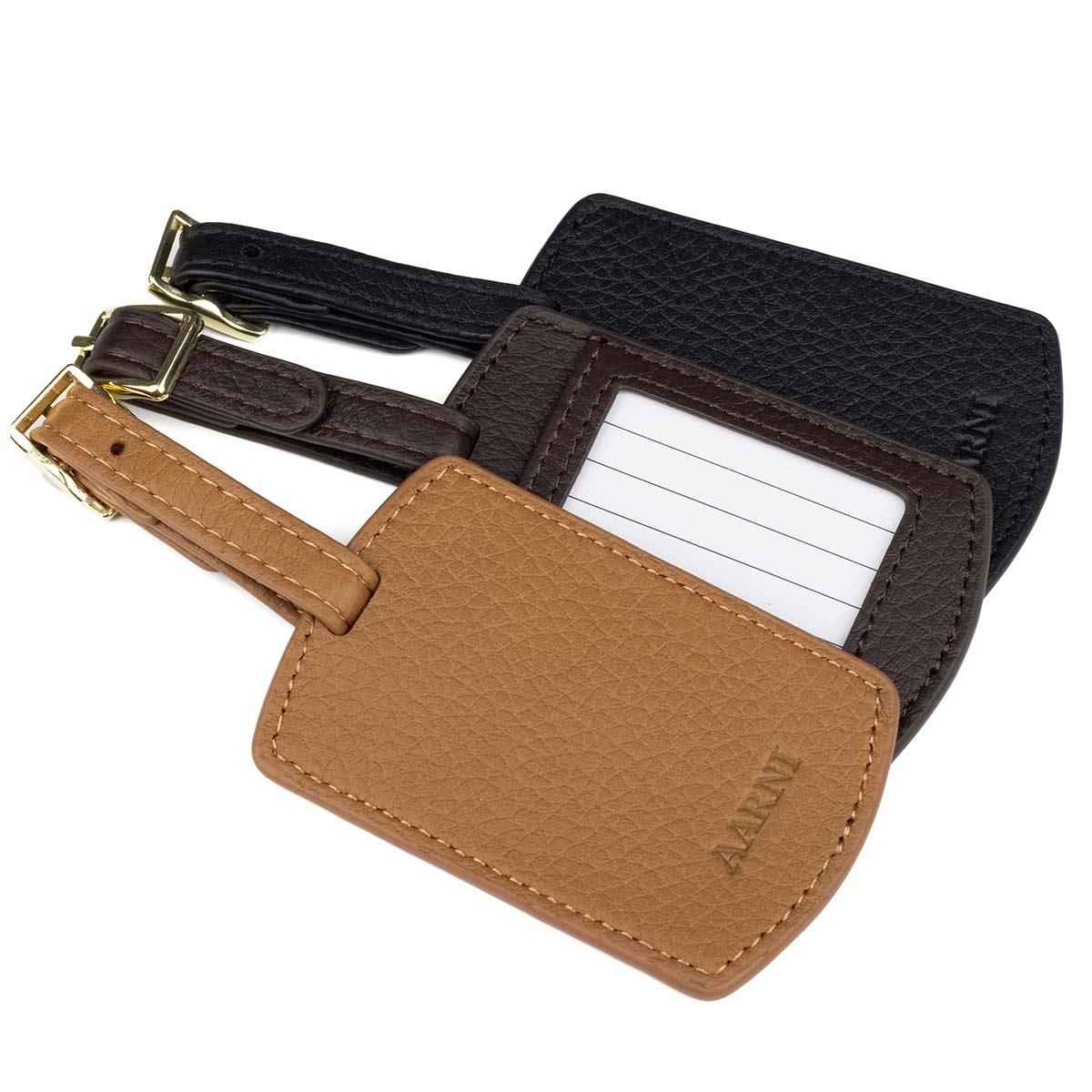 Elk Leather Luggage Tag