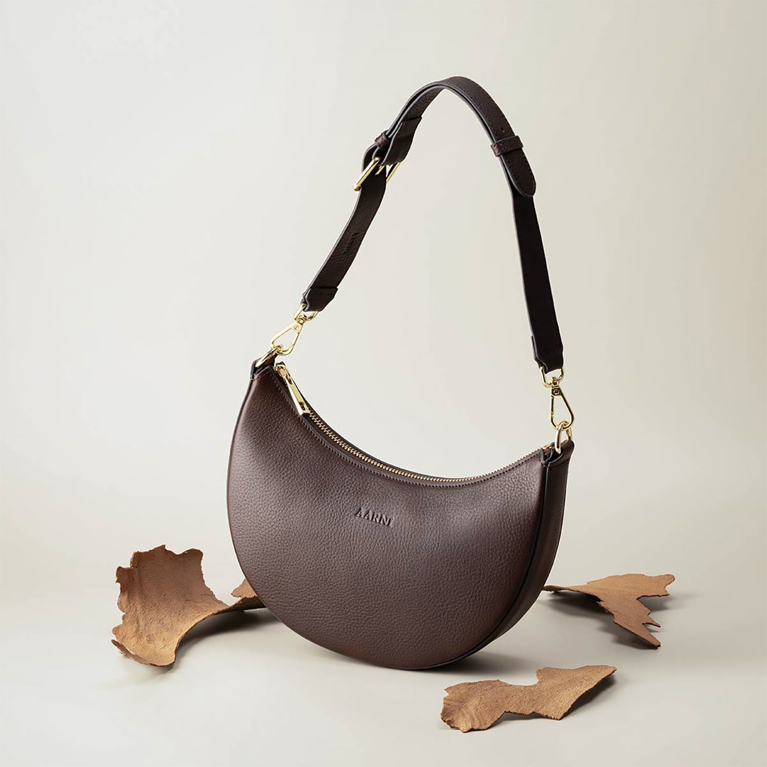 Luna Bag (Dark Brown) | AARNI - Elegant Bags made made of full-grain leather