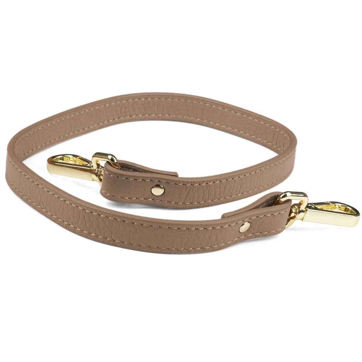 Elk Leather Short Shoulder Strap (Sand)