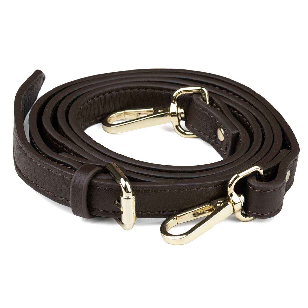 Elk Leather Shoulder Strap (Dark Brown)