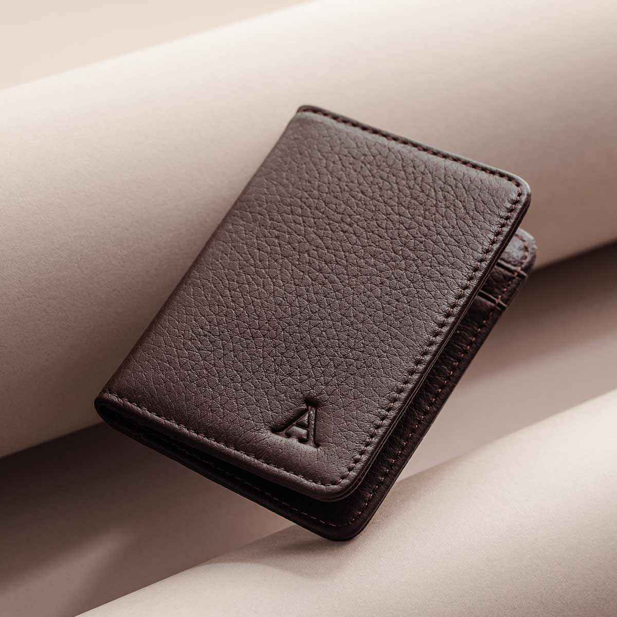 Elk Leather Wallet (Dark Brown)