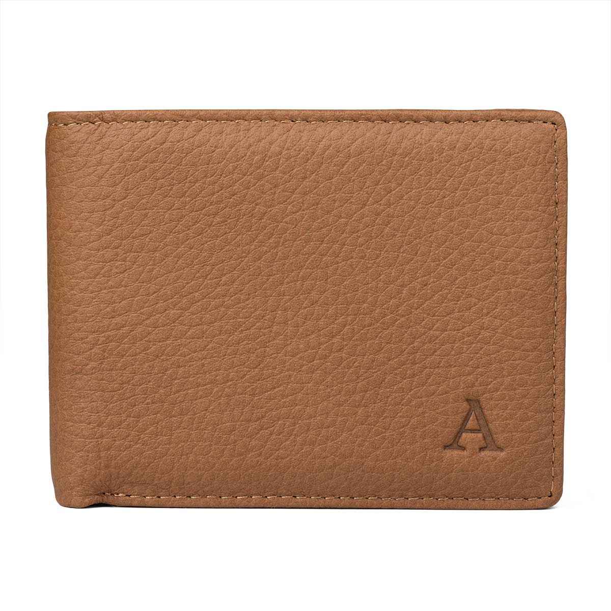 Elk Leather Wallet with Coin Pocket (Cognac)