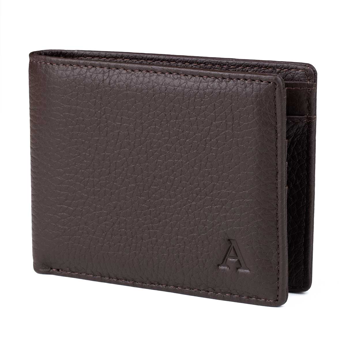 Elk Leather Wallet with Coin Pocket (Dark Brown) Wallets Aarni