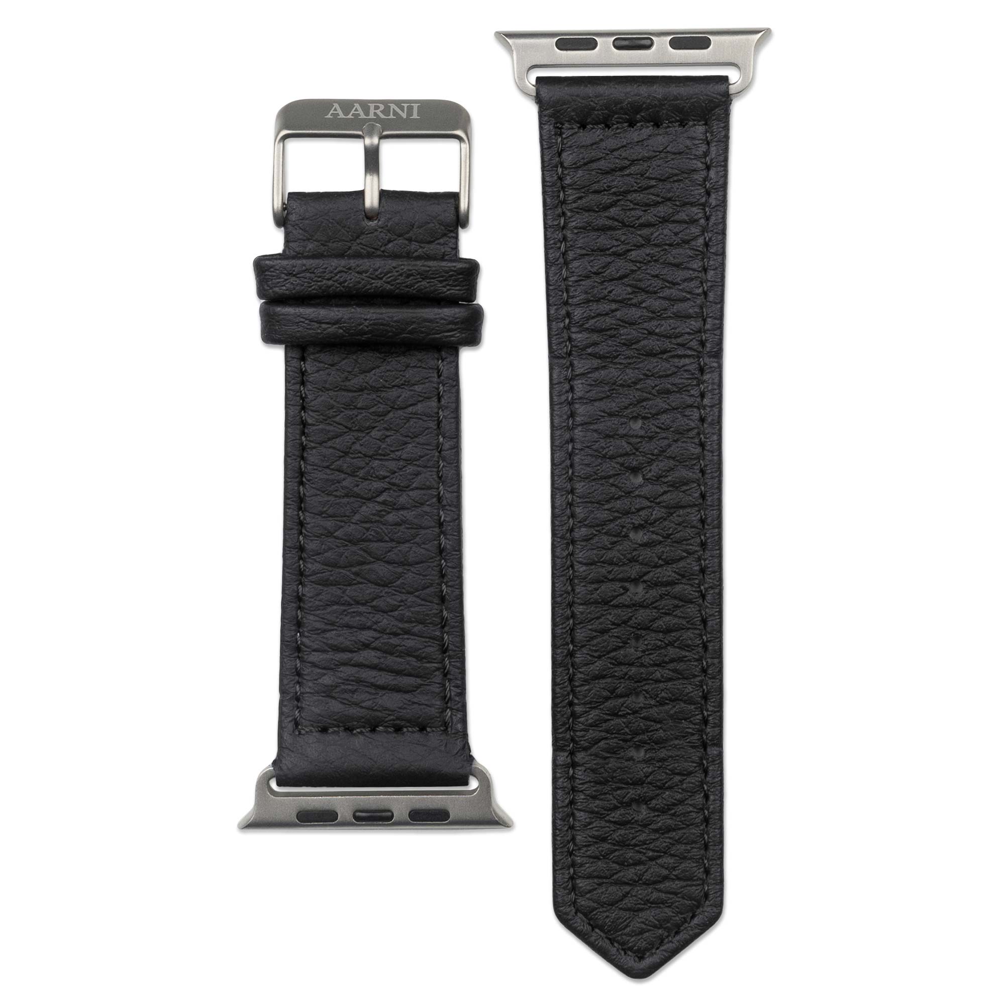 Elk Leather Apple Watch Band (Black)