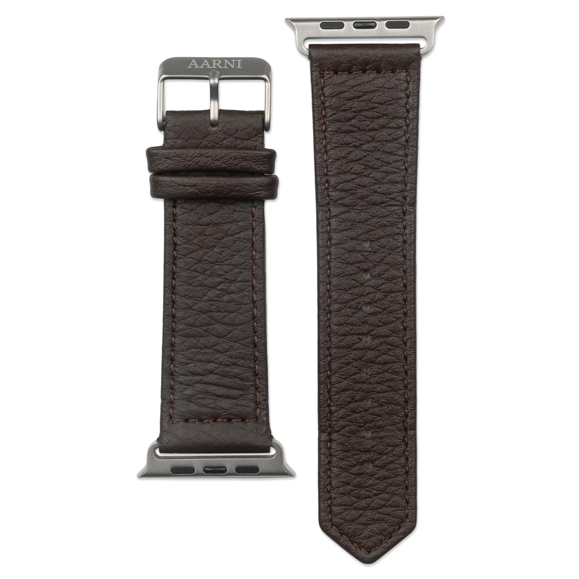 Elk Leather Apple Watch Band (Dark Brown)