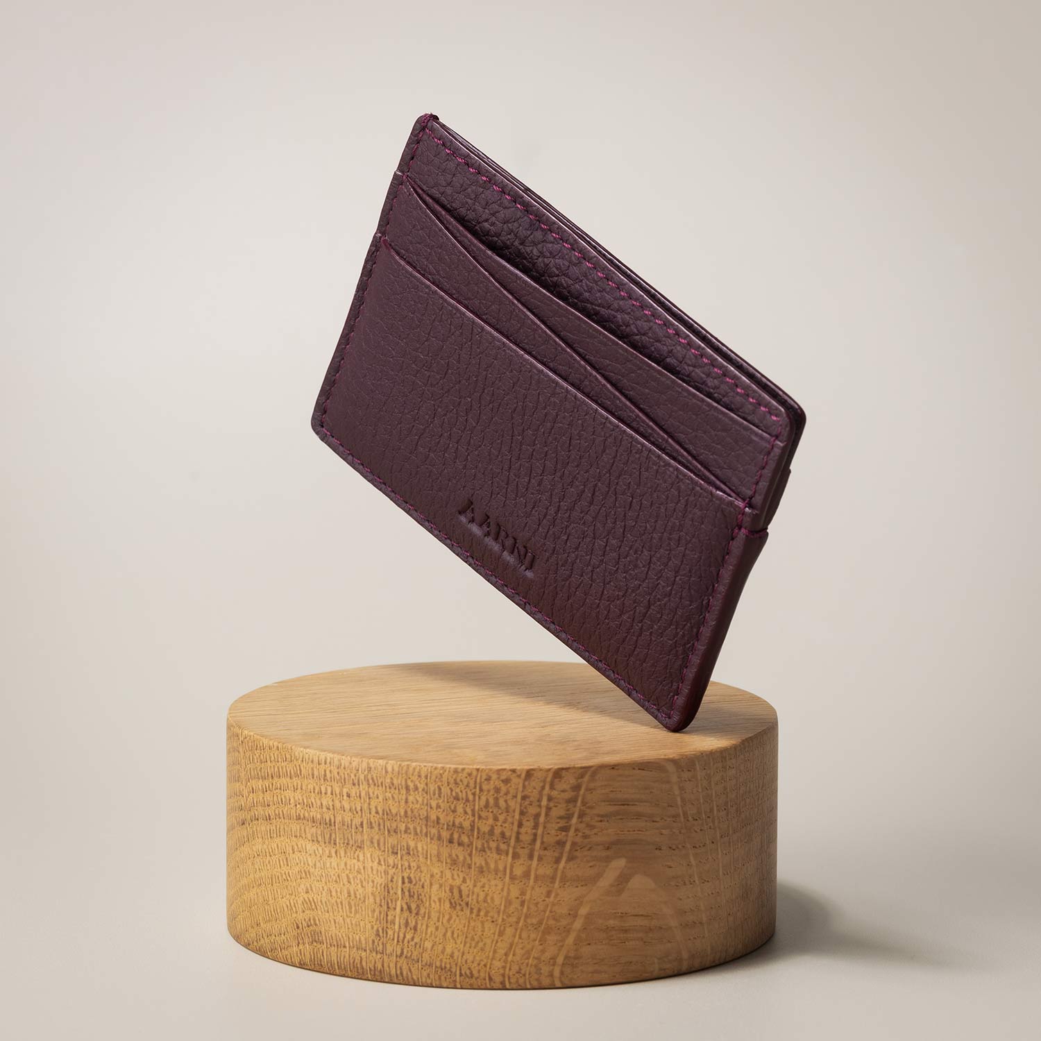 Elk Leather Card Holder (Burgundy - Anniversary Edition)