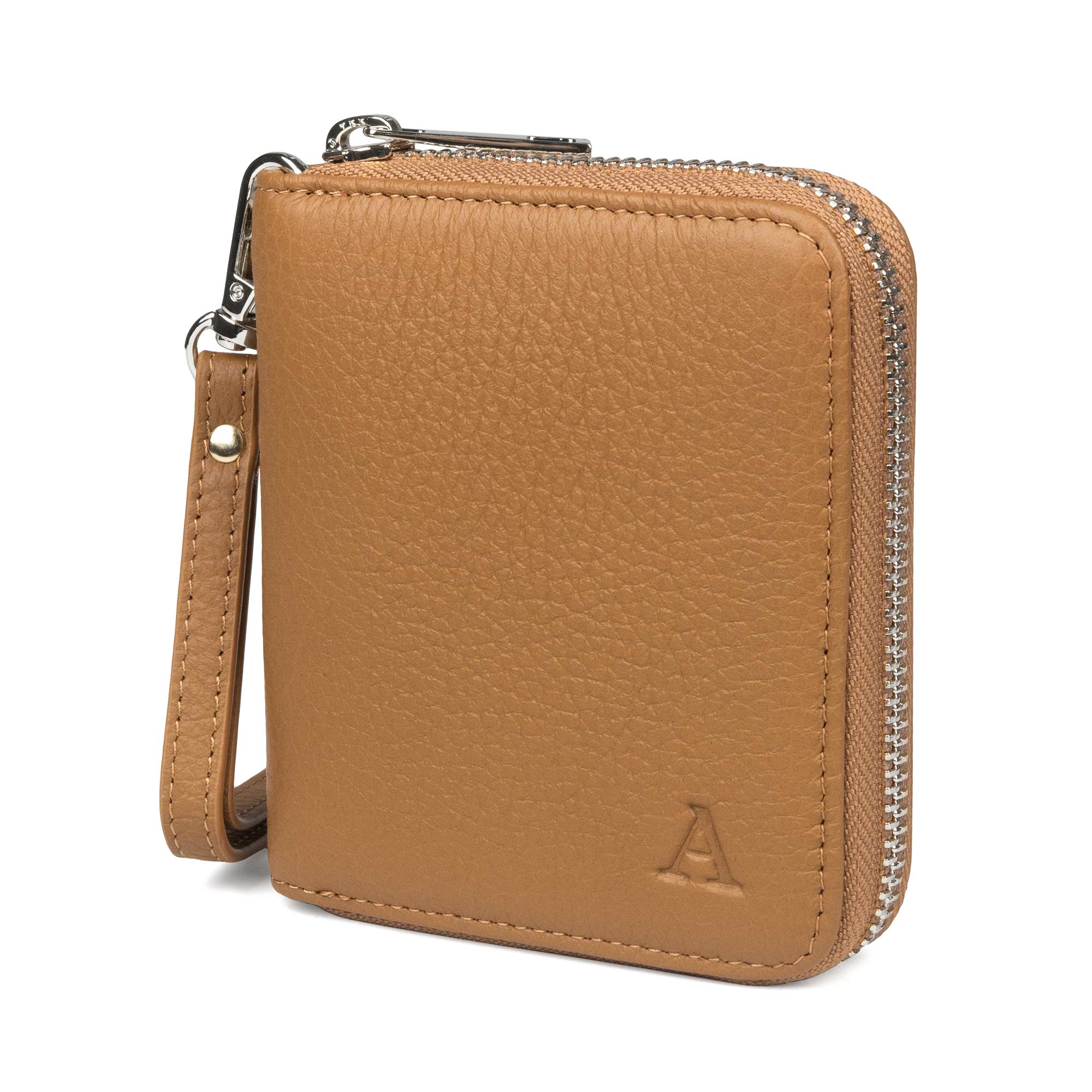 Elk Leather Mini Clutch Wallet (Cognac) Wallets Aarni Silver