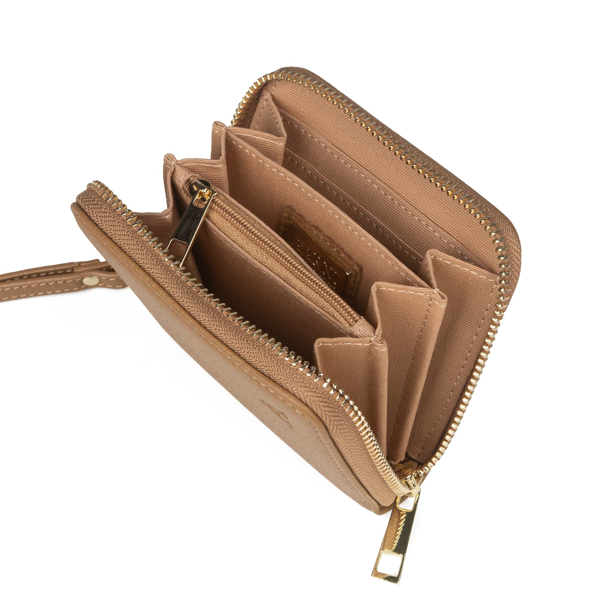 Hirvennahkainen Mini Clutch-lompakko (konjakki)