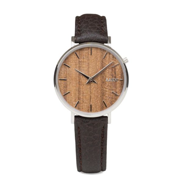 Aarni Taiga Watch - Elk Leather Band - Elegant watch made of natural materials - Taiga rannekello naisille - Valmistettu aidoista materiaaleista.
