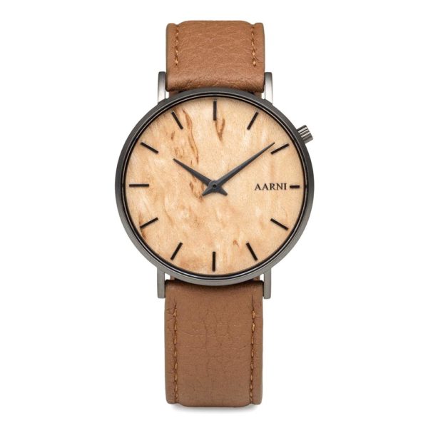 Aarni Tundra Watch - Elk Leather Band - Elegant watch made of natural materials - Tundra rannekello - Valmistettu aidoista materiaaleista.
