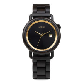 Aarni Atlas - Ebony Automatic Watch - Eebenpuusta valmistettu kello automaattikoneistolla