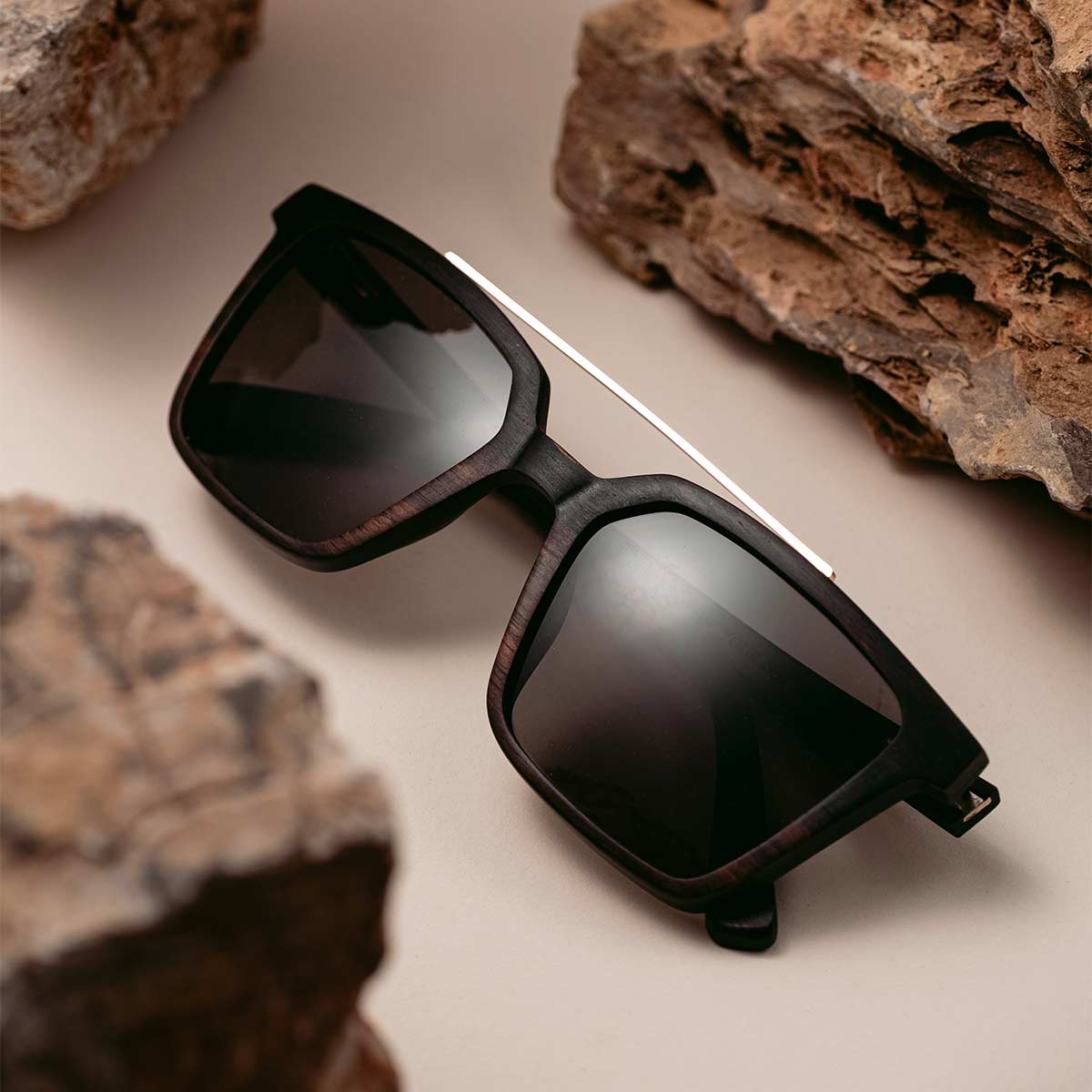 Wooden Sunglasses - AARNI - Made of Wood with Carbon Core - Puiset aurinkolasit hiilikuituytimellä