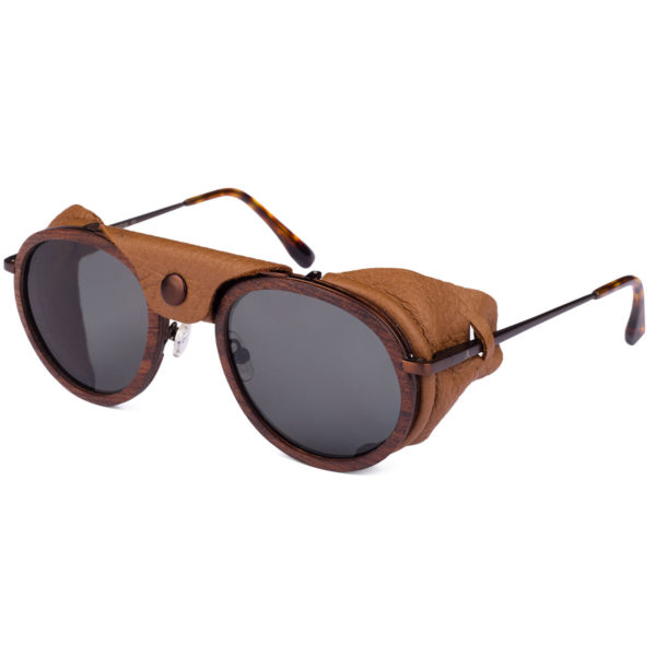Aarni Marlon Sunglasses - Wood and Elk Leather