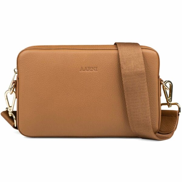 crossbody bag large cognac 1